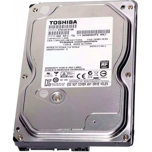 Disco Duro PC Toshiba Interno de 1TB (SATA 6GB/s, 7200rpm, 3.5“, usado)