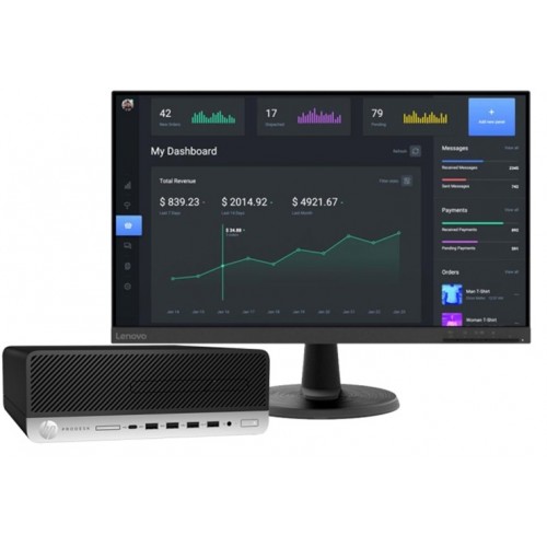 Hp Prodesk 600 G3 SFF i5-7700 8GB + M.2 256GB + 500GB HDD + Monitor Lenovo ThinkVision C24-40 23.8" FHD