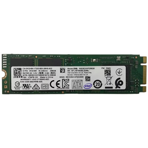 Intel SSD M.2 2280 SATA III de 256 GB