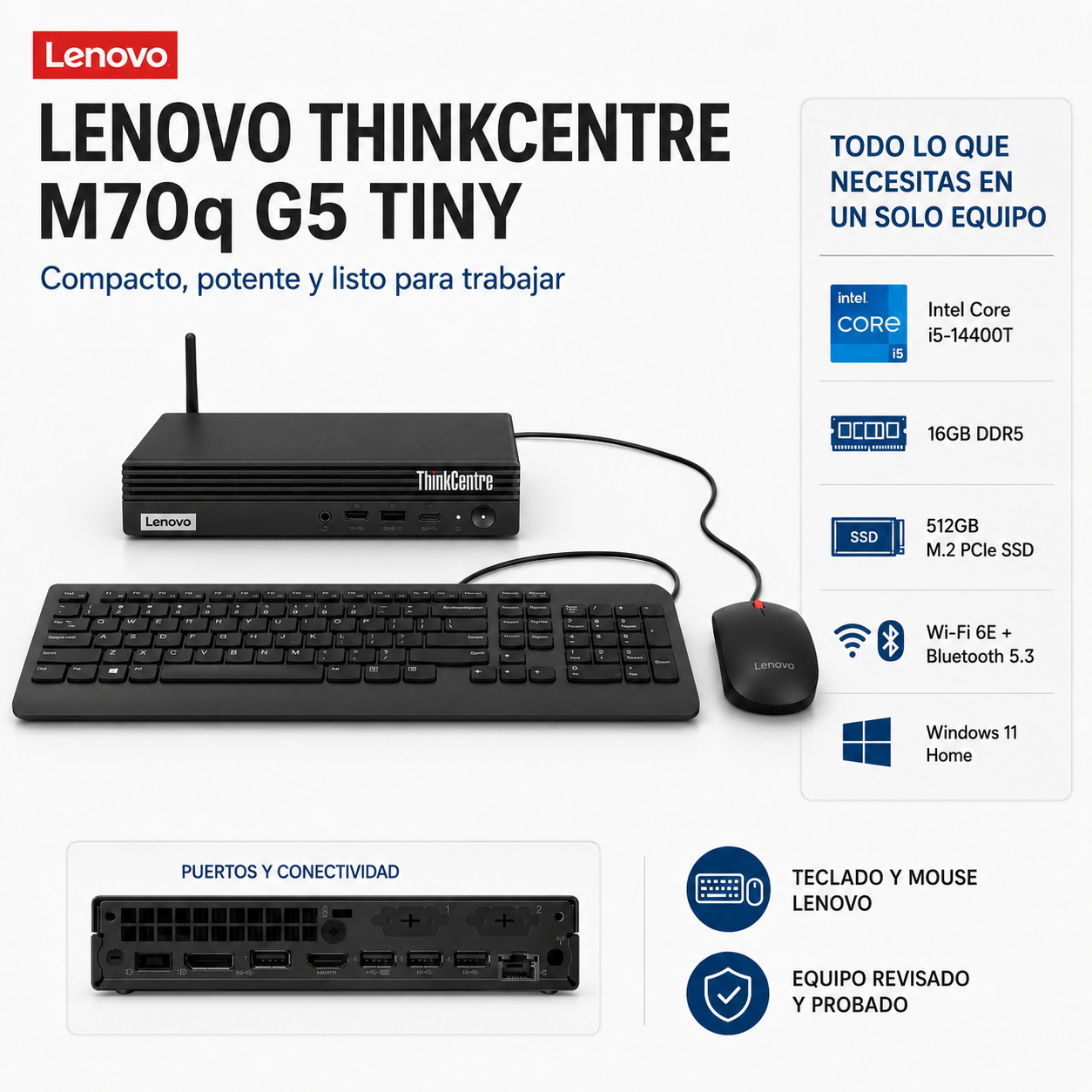 Lenovo ThinkCentre M70q Gen 5 Tiny