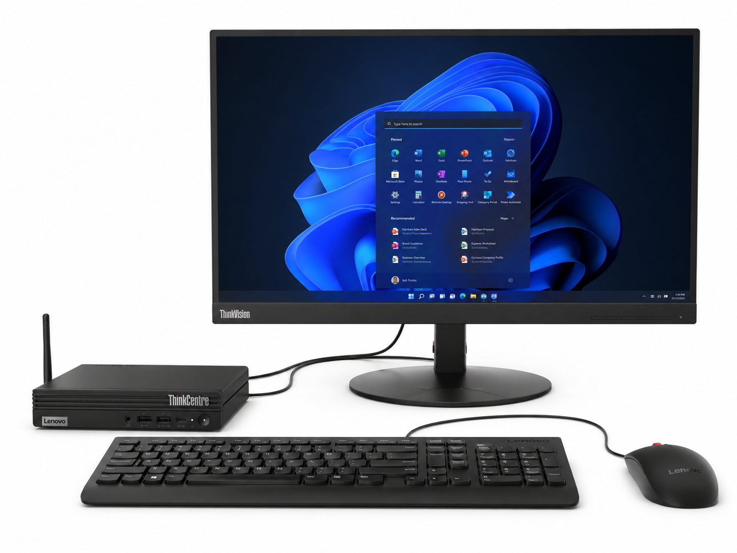 Lenovo ThinkCentre M70q Gen 5 en escritorio
